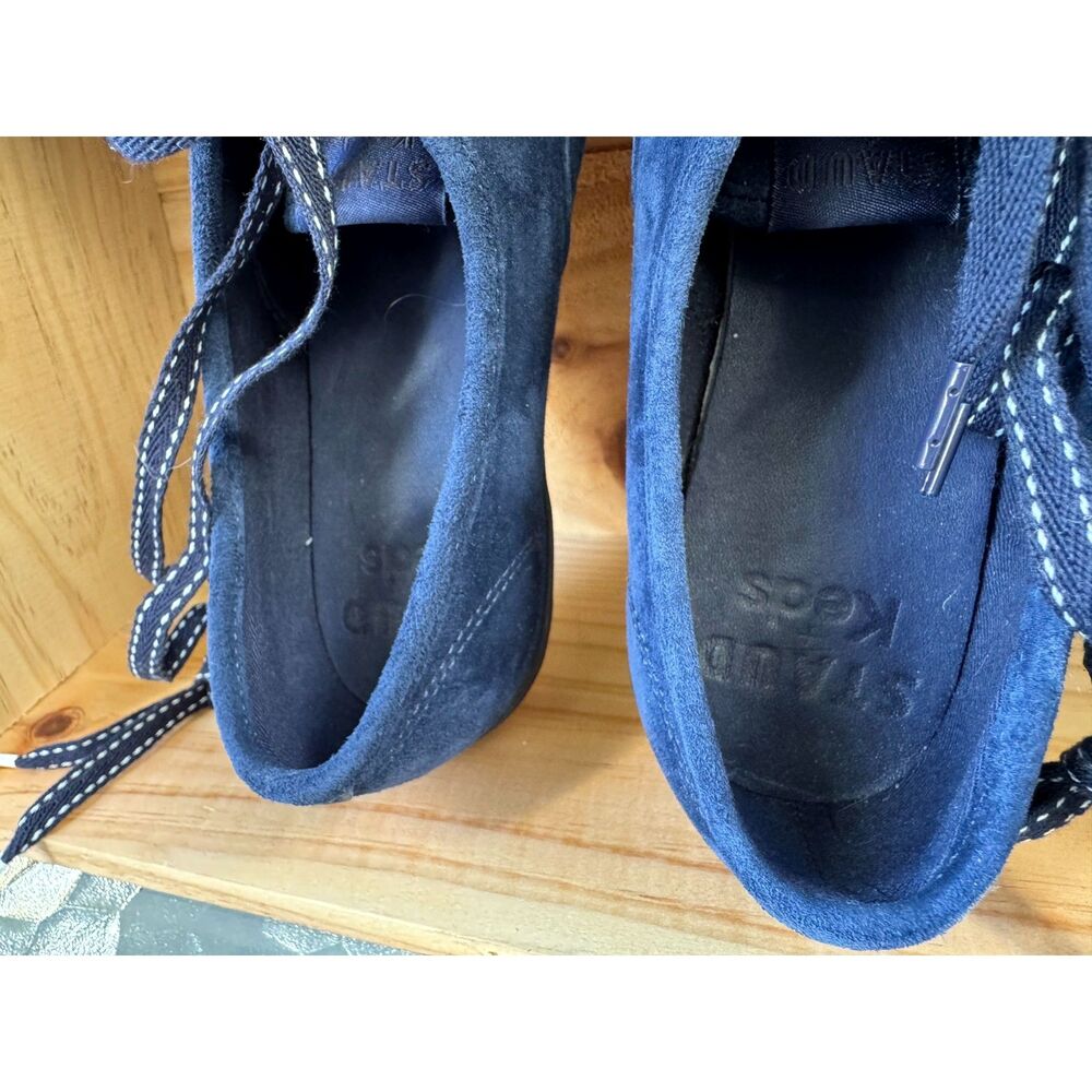 NWOT Keds x Staud Champion Royal Navy 100% Suede Leather Low Sneakers Size 7.5 - Picture 9 of 11